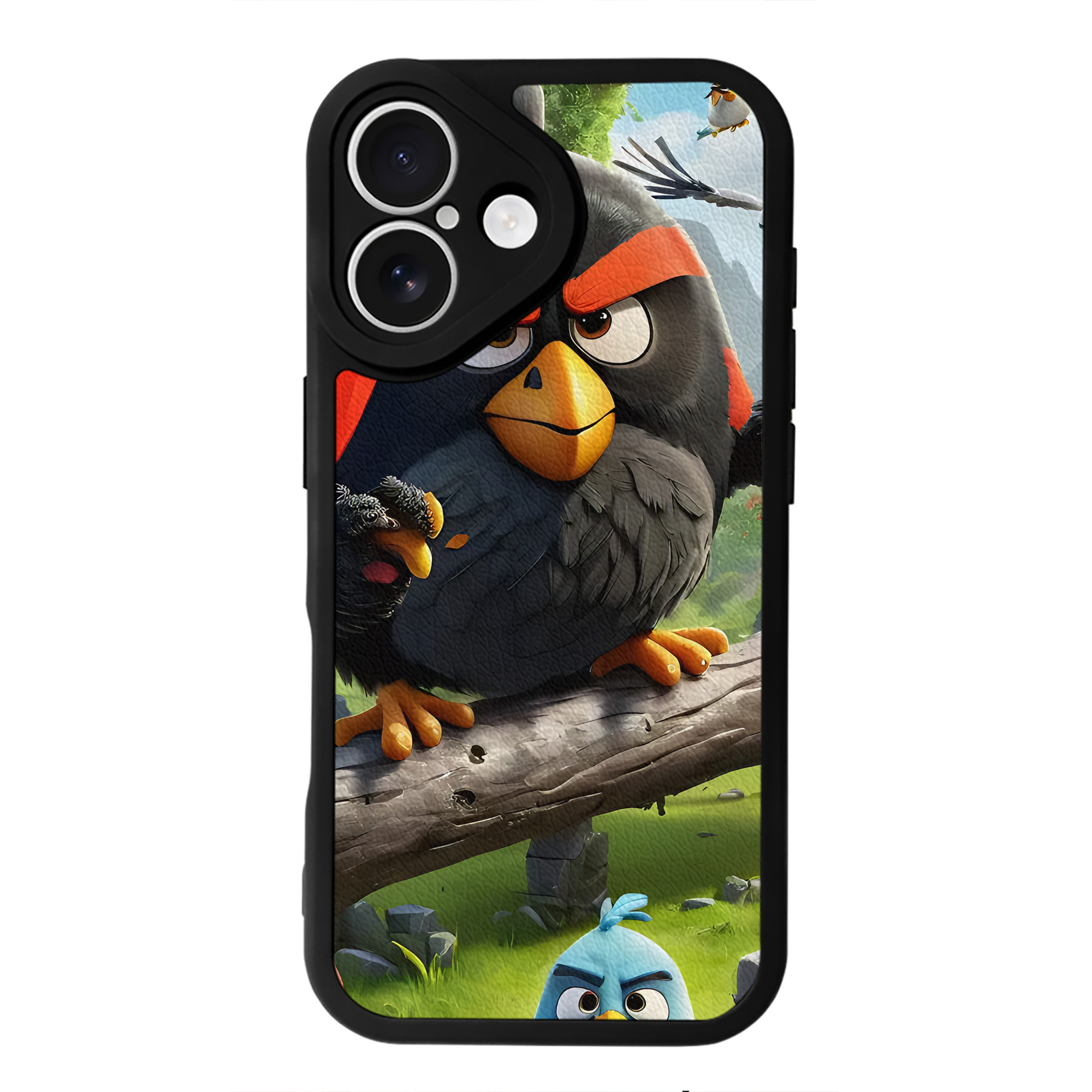 （画像用） Angry Birds アングリーバード 【iPhone 16シリーズ対応】シリコンスマホケース（レザー調） 材質：シリコン